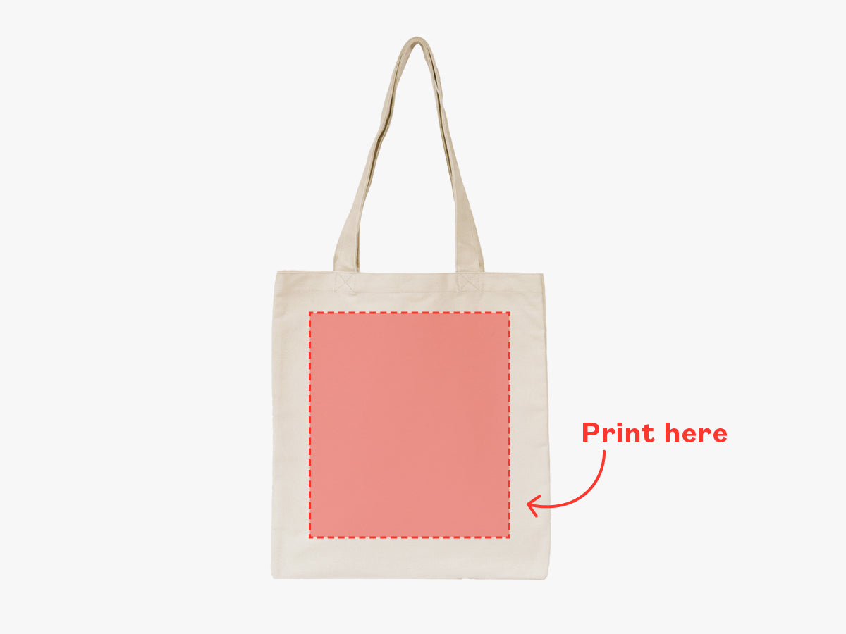 Customisable cotton canvas tote bag