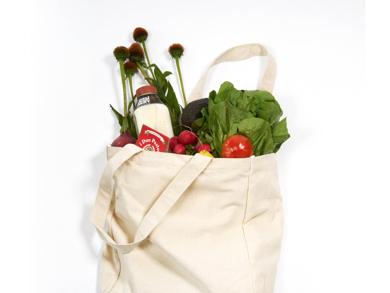 Blank organic natural cotton canvas tote bag with gusset